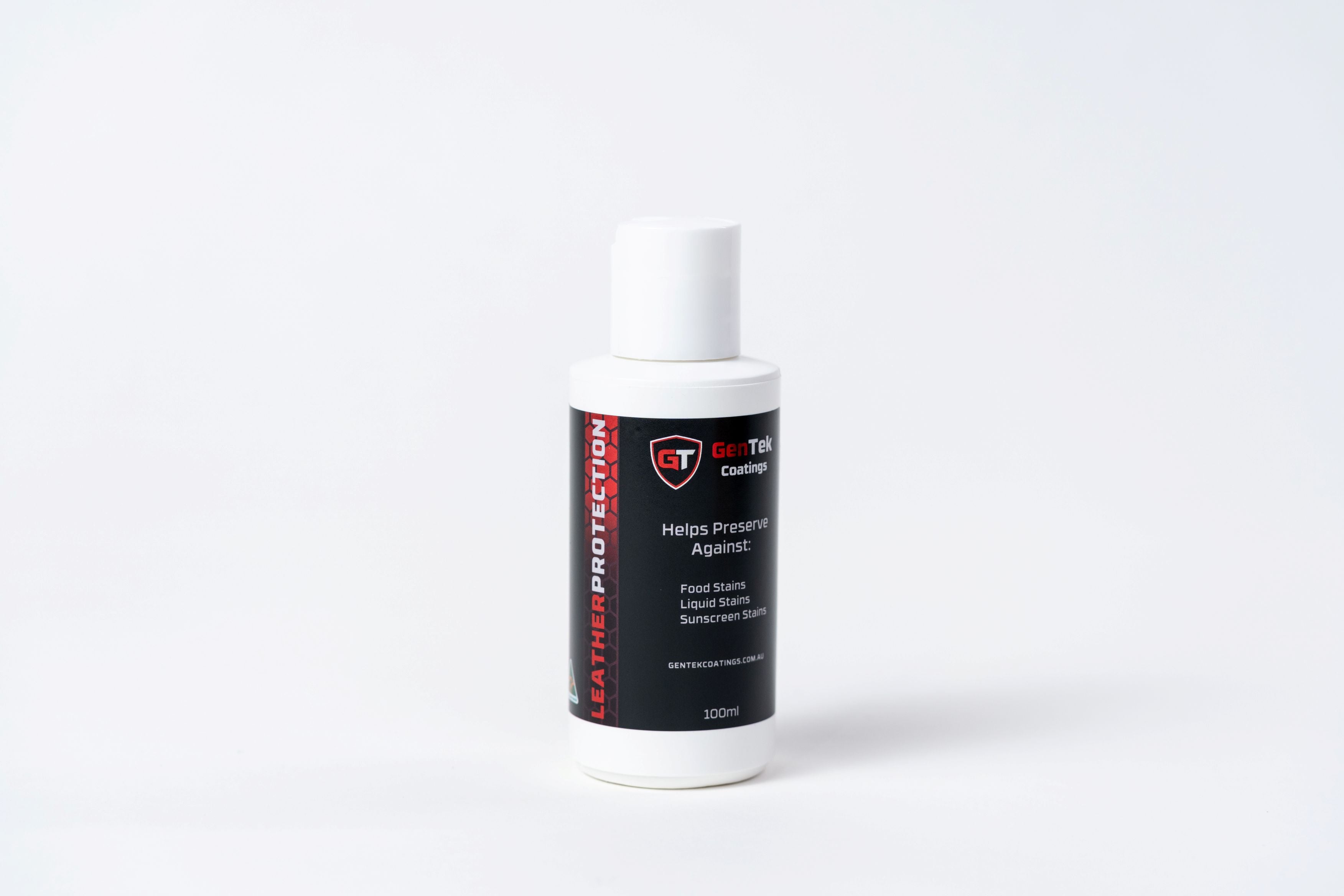 GenTek leather protection coating for helping protect car seats from food, liquid and sunscreen stains.